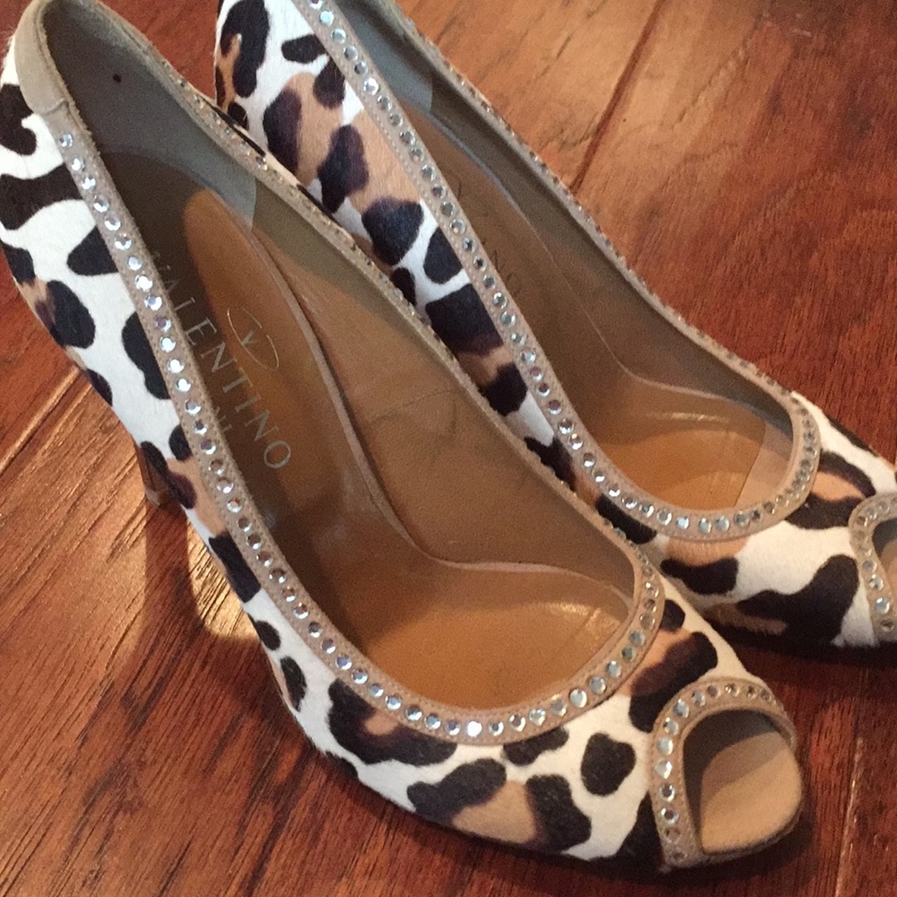 Valentino animal print pumps, 38 1/2